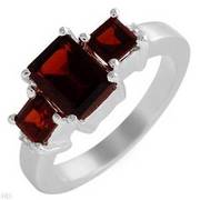Stirling Silver ring with Garnet